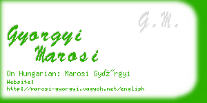 gyorgyi marosi business card